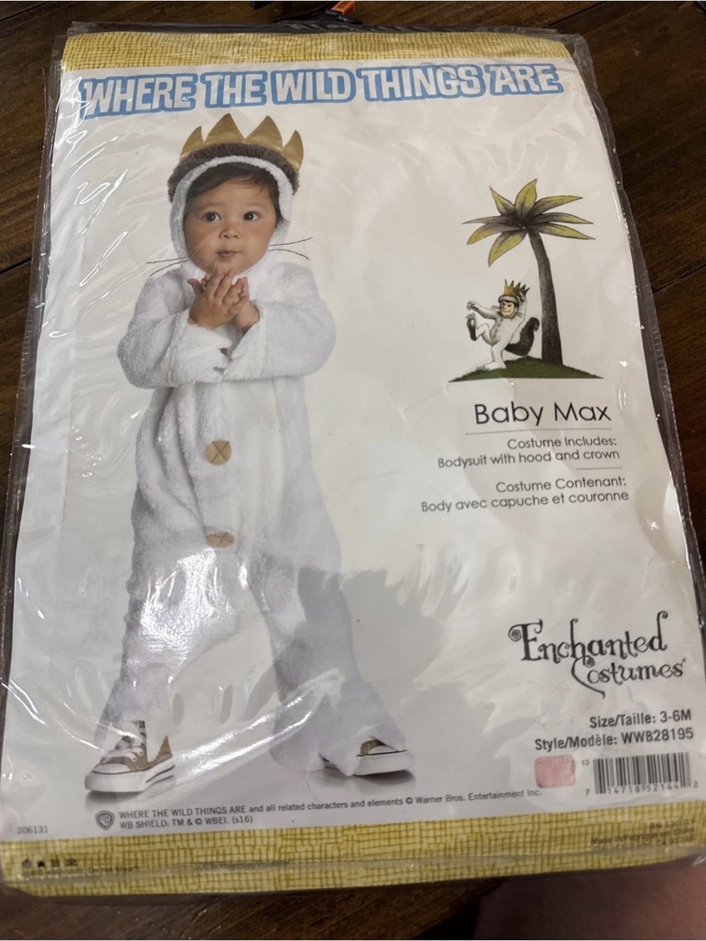 Baby Max White Infant Bodysuit Costume - Where The Wild Things Are